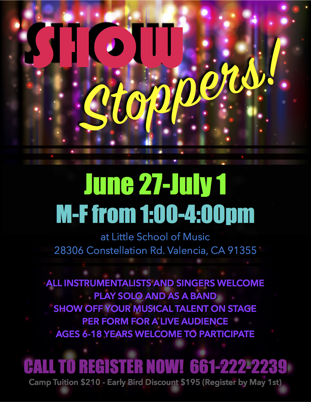 Show Stoppers Camp Flyer J