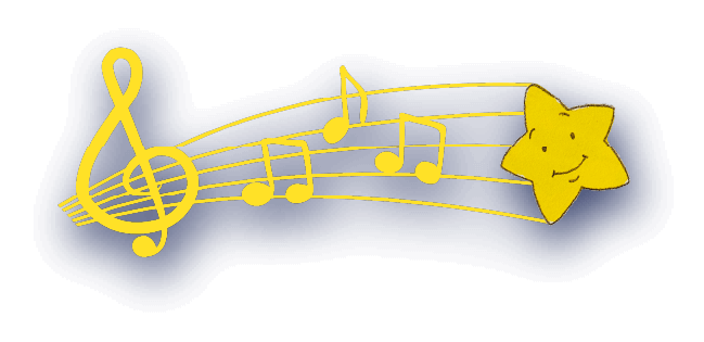 Music Notes Star Graphic