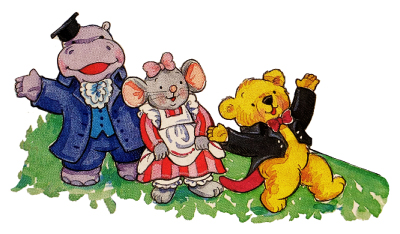 Music for Little Mozarts Dancing Hippo Mouse Bear Graphic
